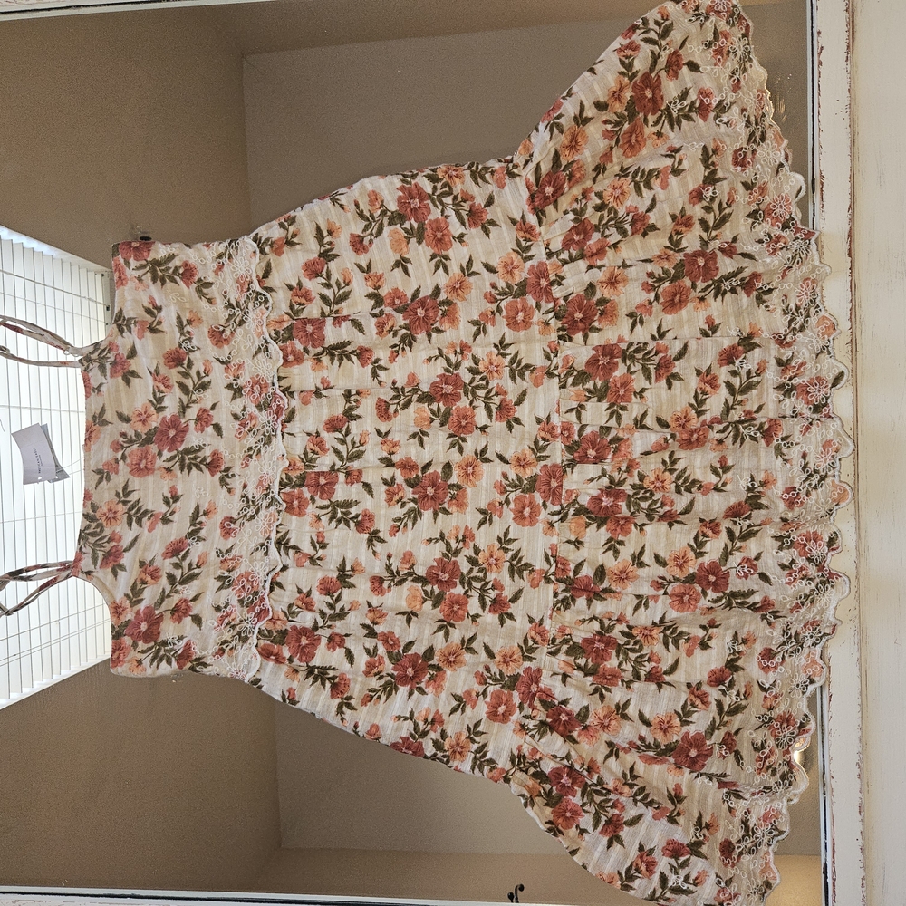 Cottage Core Mini Floral Dress